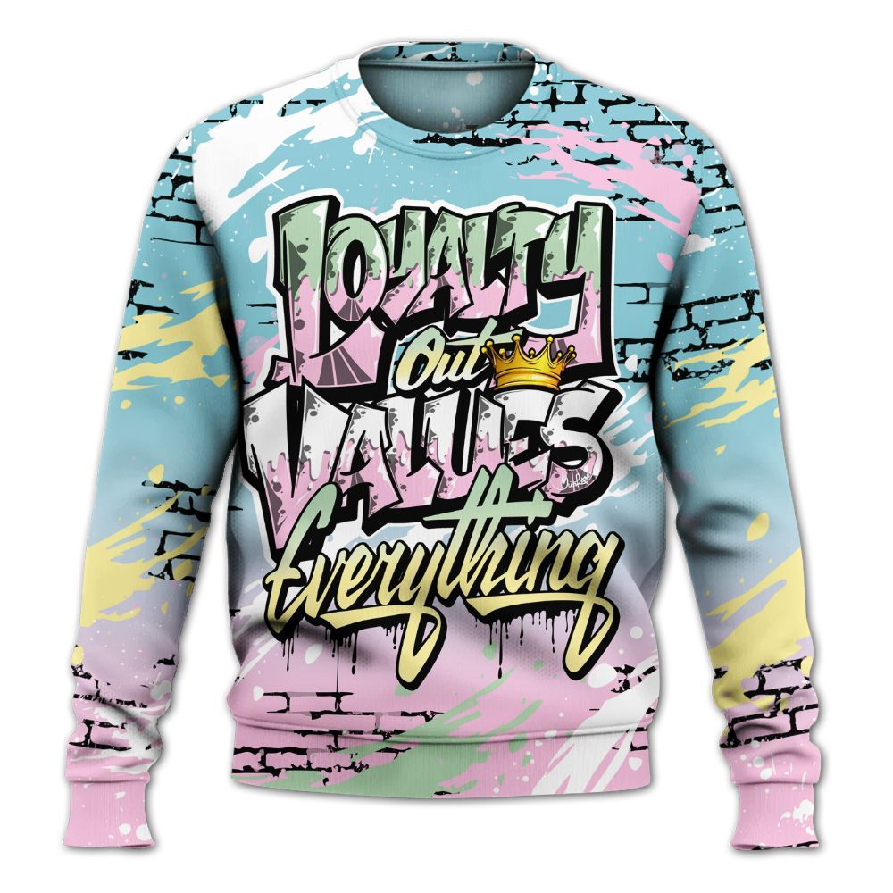 Sweatshirt To Match SB Dunk Low Visty - Values Of Loyalty Drip All Over Print