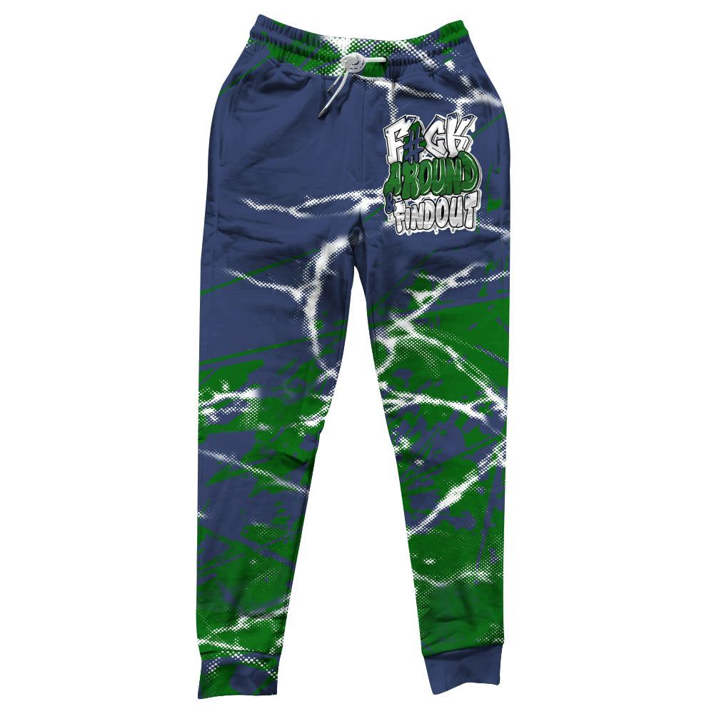 Sweatpant To Match Midnight Navy 13s - F Around Find Out Graphic Profound All Over Print