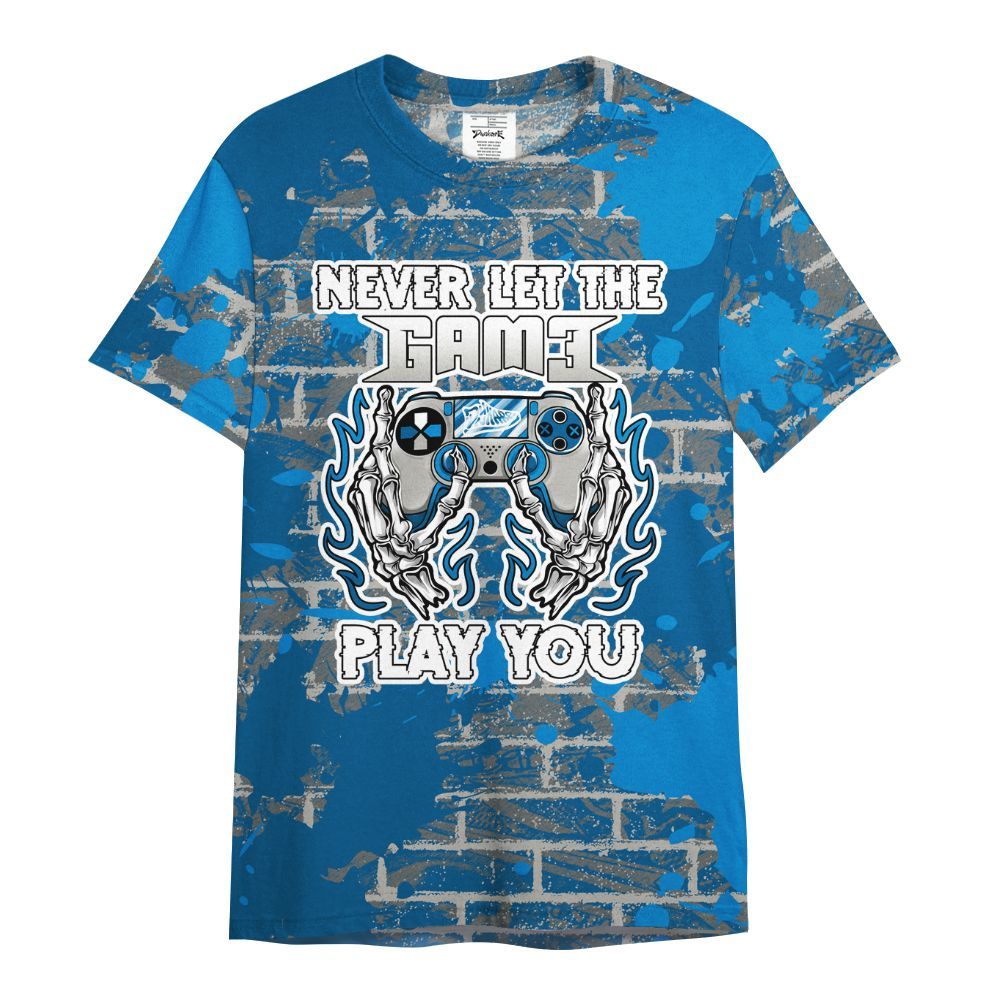 Shirt To Match Industrial Blue 4s - PlayGame Skull Brick All Over Print