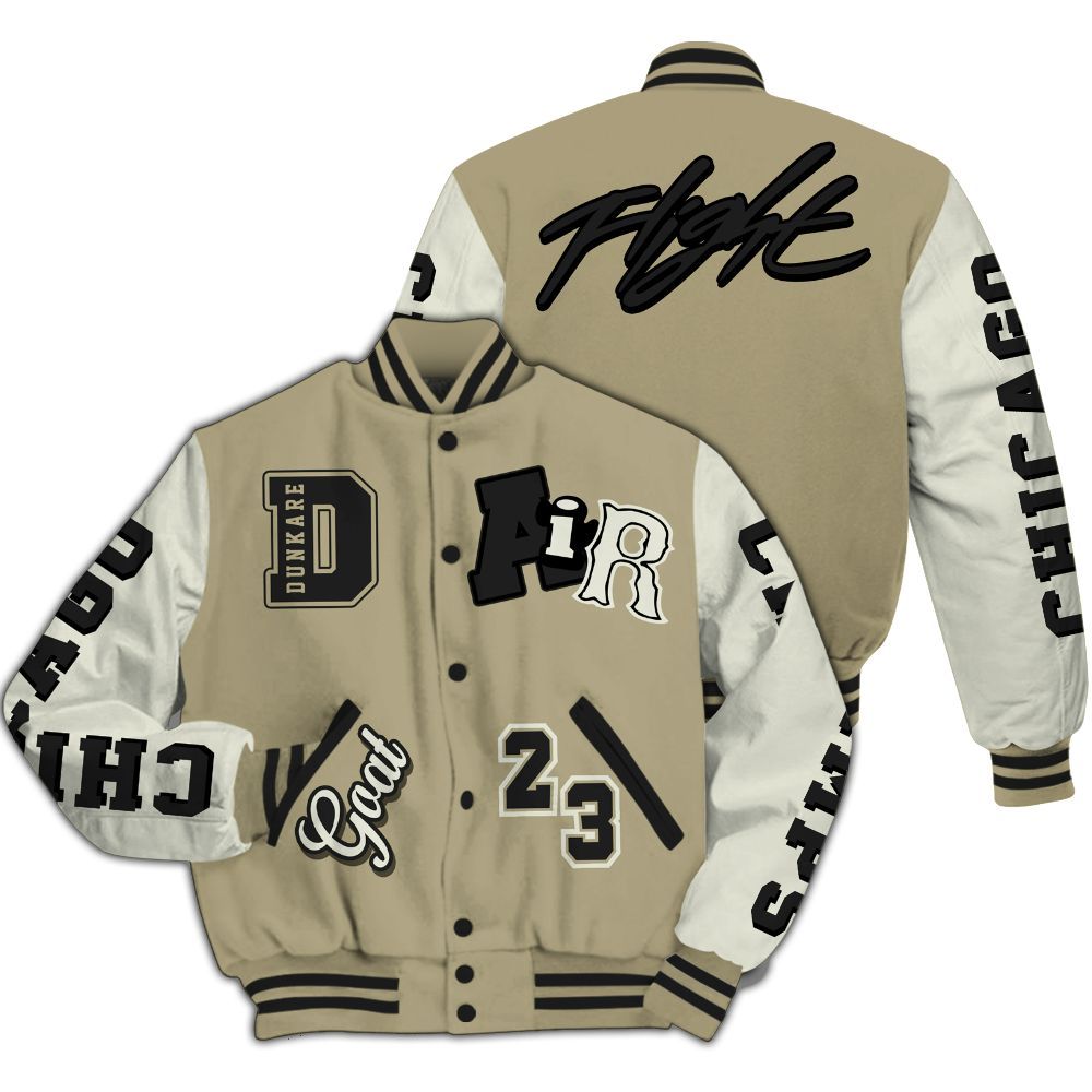 Varsity Jacket To Match Low OG Medium Olive 1s - AIR Number 23 GOAT All Over Print