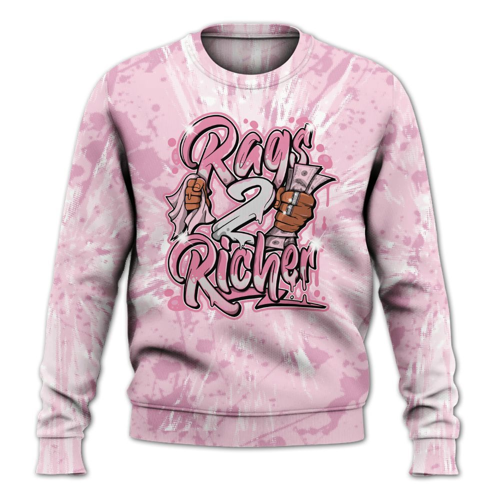 Sweatshirt To Match Orchid 4s - Rag 2 Rich Graphic Luxury All Over Print
