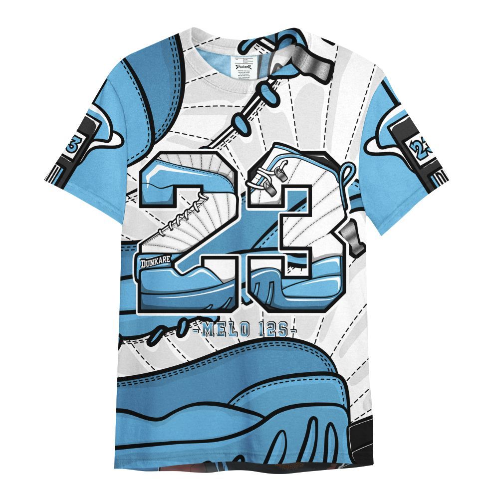 Shirt To Match Melo 12s - Number 23 Style 12s All Over Print
