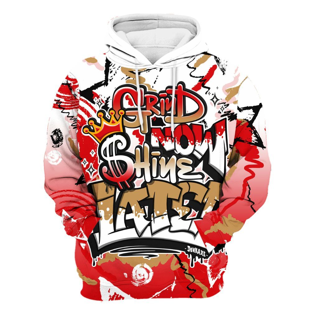 Hoodie To Match Kobe 5 Red Year Of The Mamba - Grind Shine Later Drip All Over Print