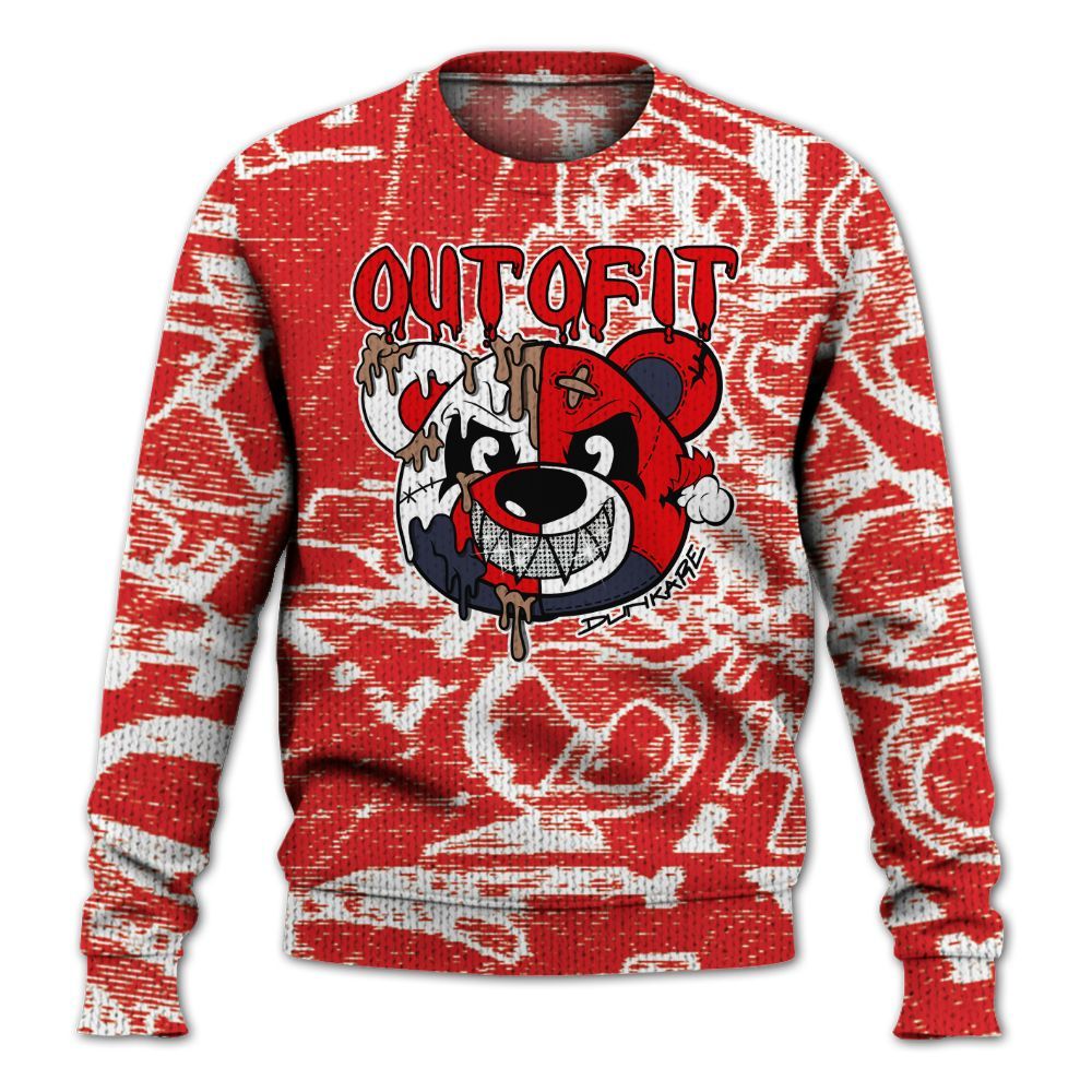 Knitted Sweater To Match Low OG Howard Bison 1s - Out Of It Bear Avant-Garde