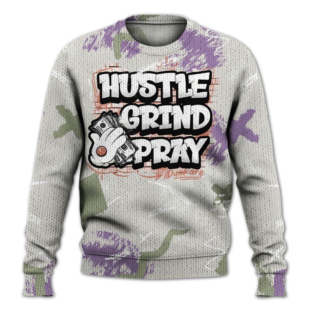 Knitted Sweater To Match Dunk Low Floral Swoosh 2025 - Hustle Grind Pray Retro