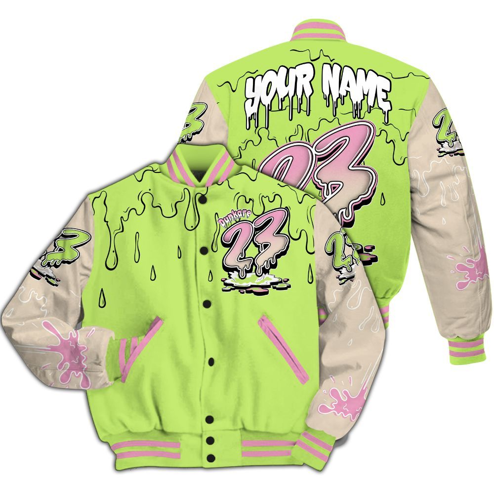 Varsity Jacket To Match Jack Black Night Silver - Custom Name 23 Drip Sludges All Over Print