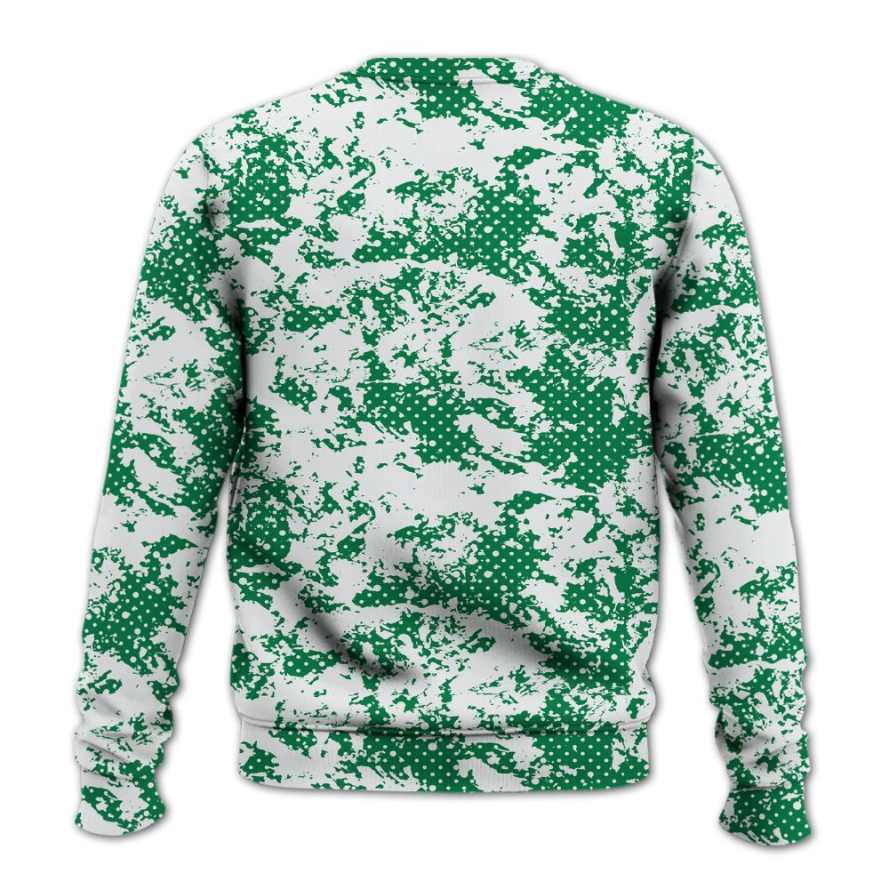 Sweatshirt To Match Lucky Green 2s - Show Me The Money Retro All Over Print