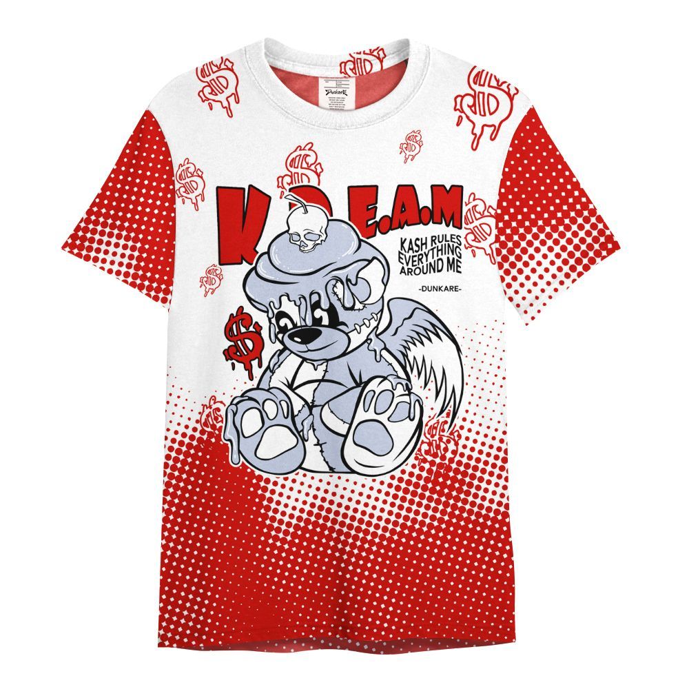 Shirt To Match Fire Red 6s - Loot Bear Unique Drip All Over Print