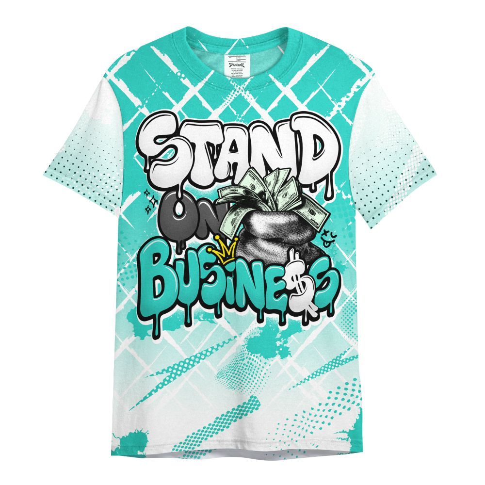 Shirt To Match Dunk Low Clear Jade - Halftone Stand Business Dripping All Over Print