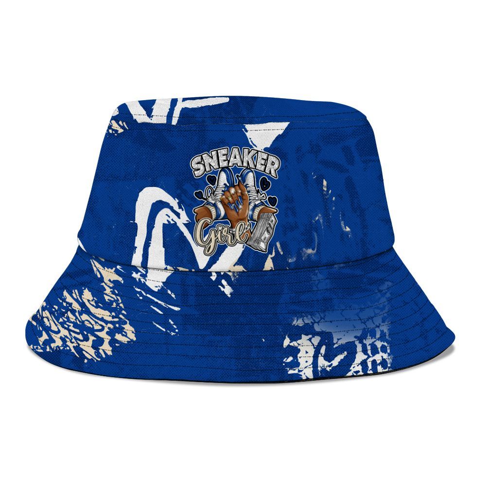 Bucket Hat To Match Low Game Royal 1s - Sneakerz Girlz Heart Grunge Graphic