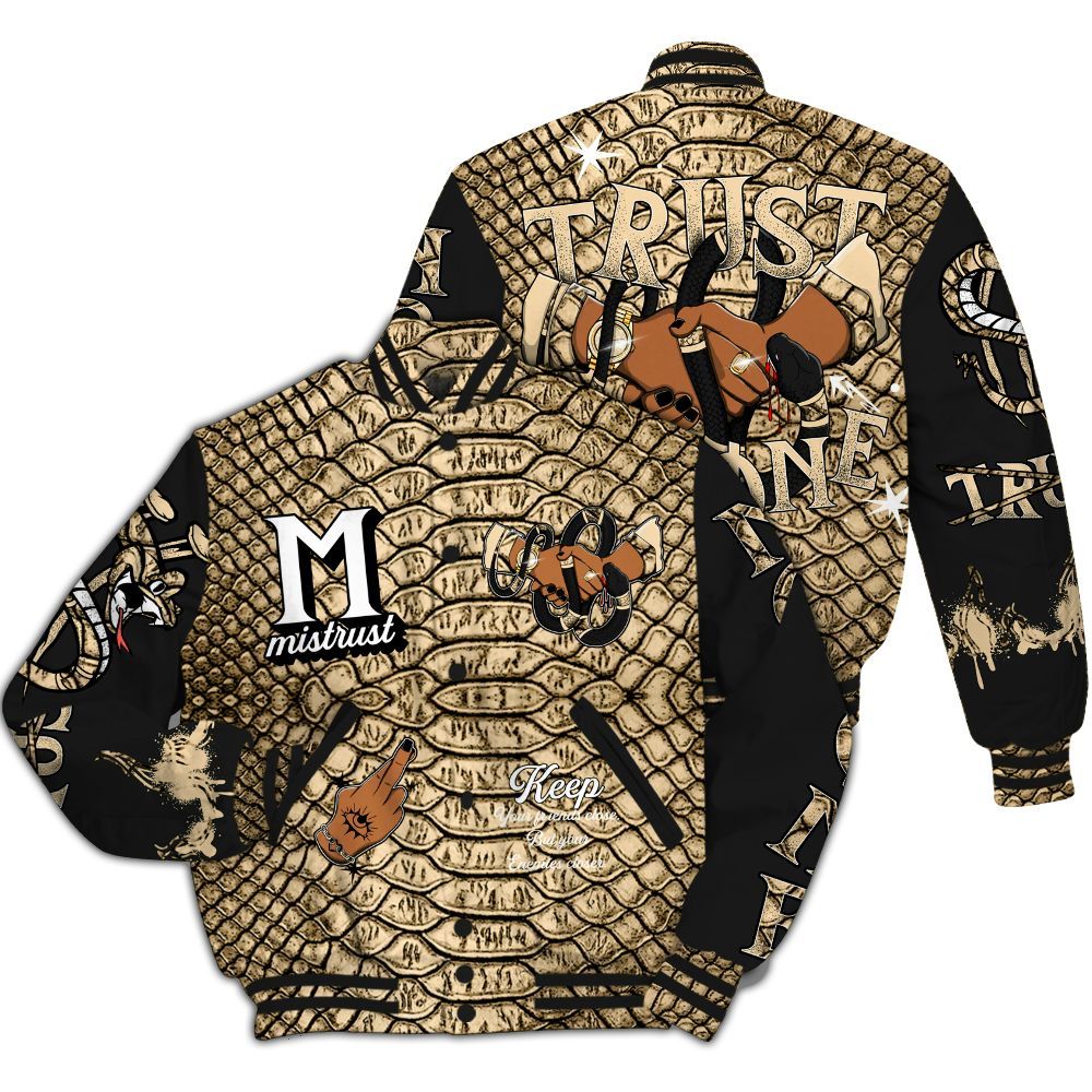 Varsity Jacket To Match Kobe 9 EM Mambacita Shirt, Trust No One Snake-Bite Street Style All Over Print