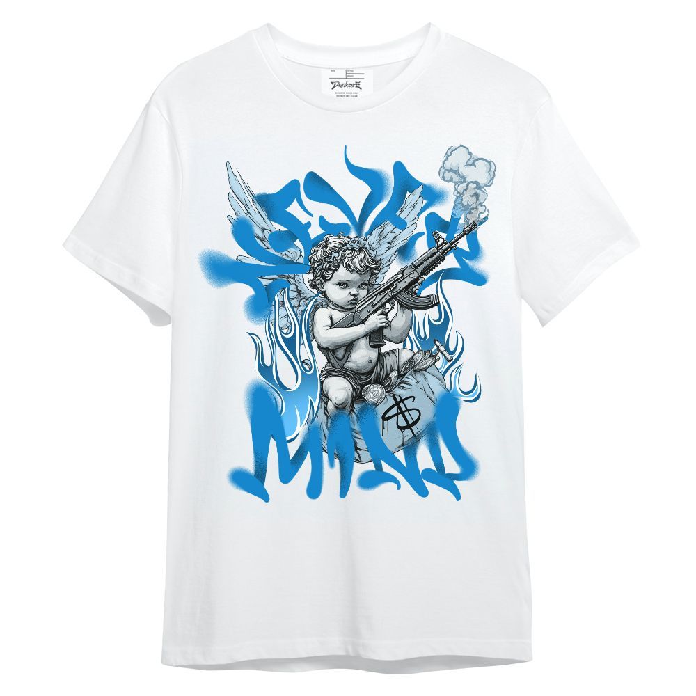 Shirt To Match Industrial Blue 4s - Nevermind Angel Military Blue 4s Unisex Shirt