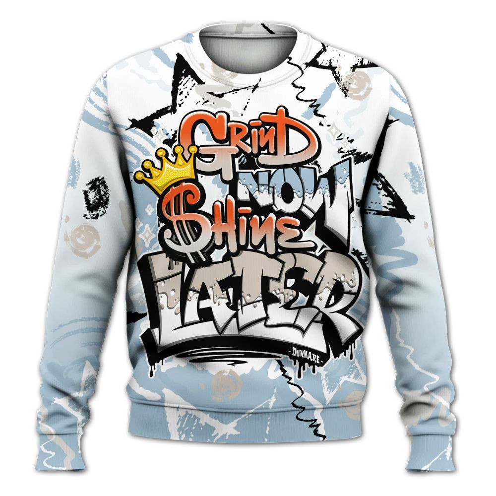 Sweatshirt To Match High OG Alaska 1s - Grind Shine Later Drip All Over Print