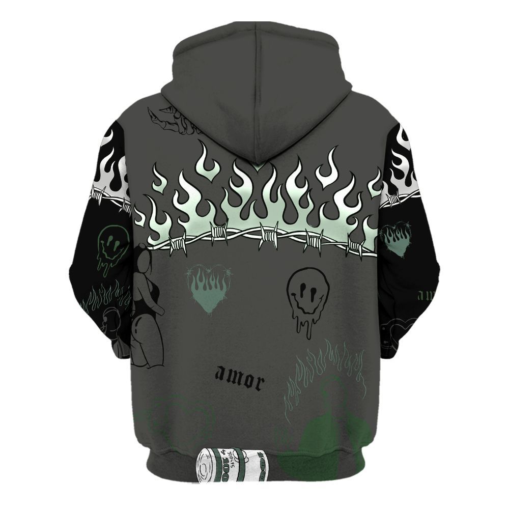 Hoodie To Match Dunk Low Skateboards Black - Snake Trust No One All Over Print