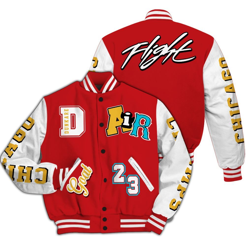 Varsity Jacket To Match Dunk Low Fruity Pebbles - AIR Number 23 GOAT All Over Print