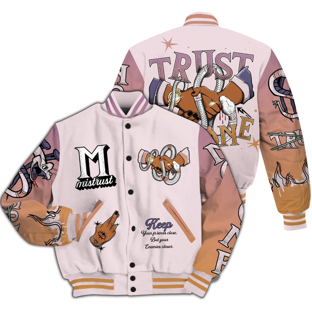 Varsity Jacket To Match Book Sunrise 1s - Trust No One Snake-Bite Street Style All Over Print