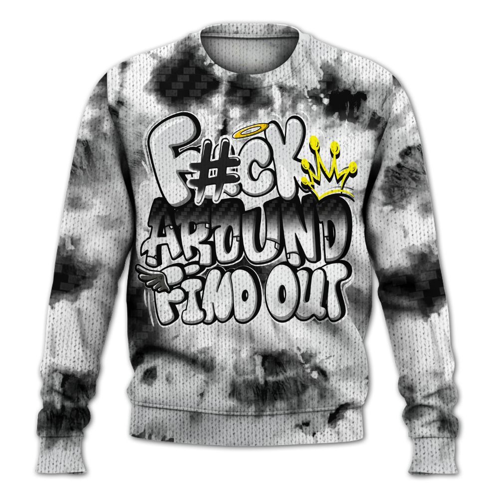 Knitted Sweater To Match Kobe 9 Elite Protro Halo - Tie Dye FK Around Find Out