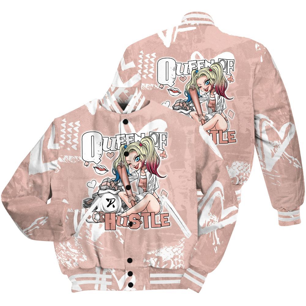 Varsity Jacket To Match Low Legend Pink 11s Shirt - Hustles Quiinn Heart Grunge All Over Print