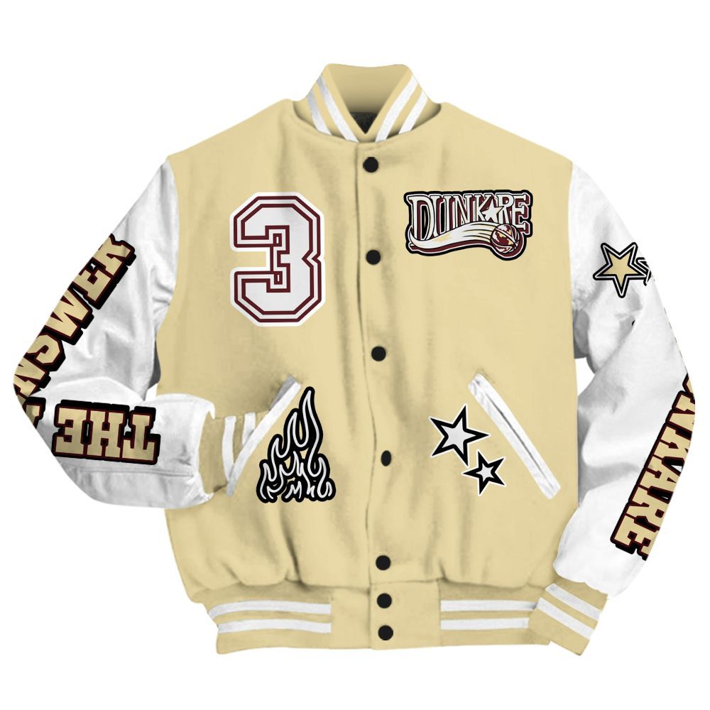 Varsity Jacket To Match Women Phantom 12s - Allen Answer Skeleton All Over Print