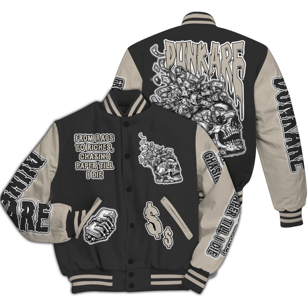 Varsity Jacket To Match RM Light Bone 4s - From Rags To Riches All Over Print