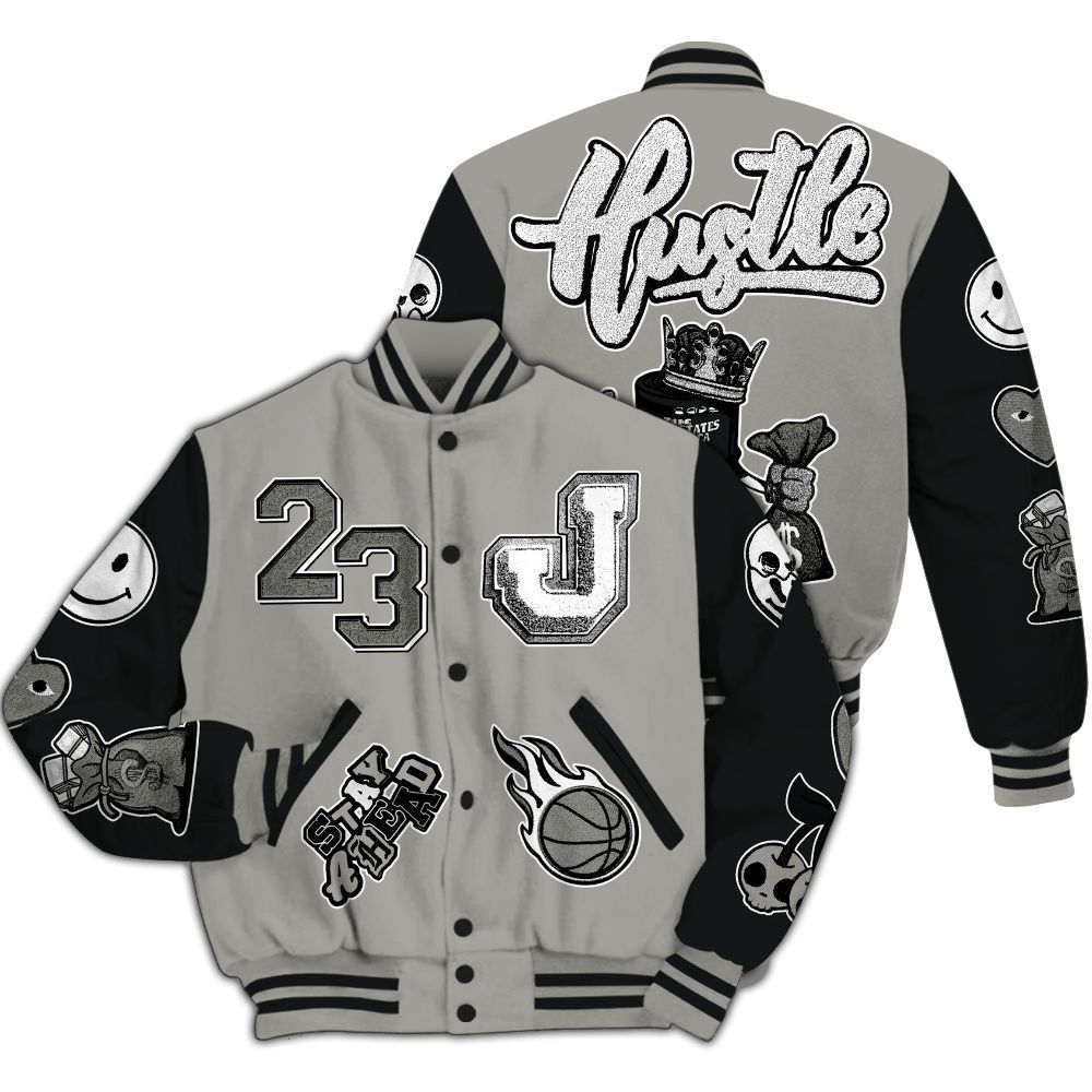Varsity Jacket To Match High Satin Shadow 1s - Hustles Money Number 23 All Over Print