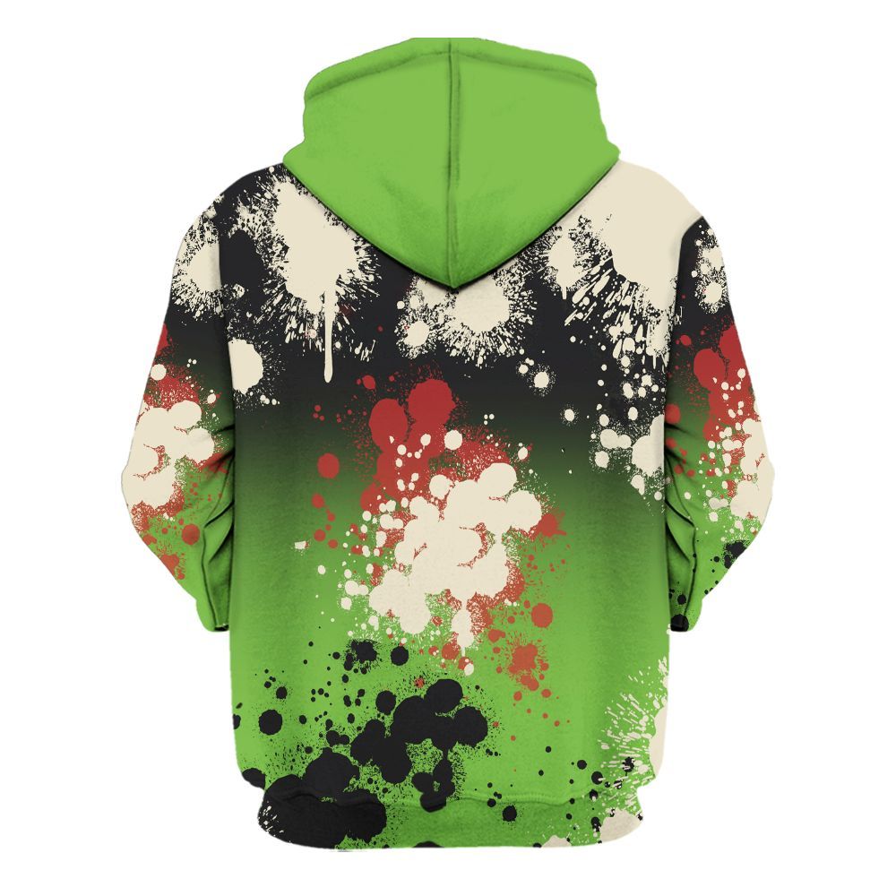 Hoodie To Match Air Max Waffle SP Action Green - God Blessed Ink Drip All Over Print