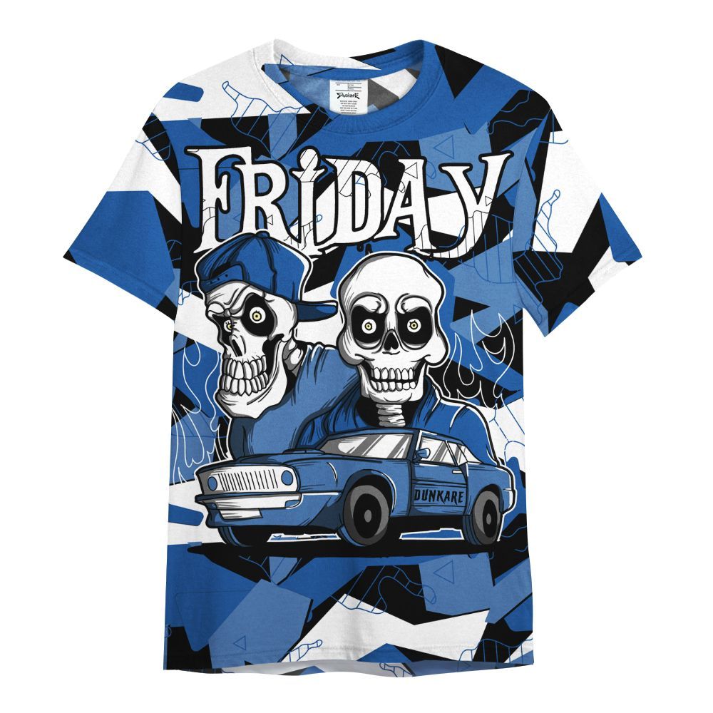 Shirt To Match Low Space Royal 11s - Friday Funny Retro All Over Print