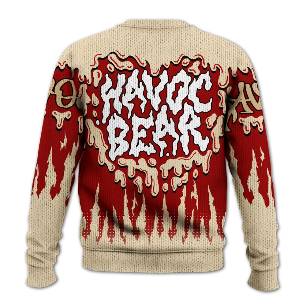 Knitted Sweater To Match Dunk Low Strawberry Waffle - Havok Bear Dripping