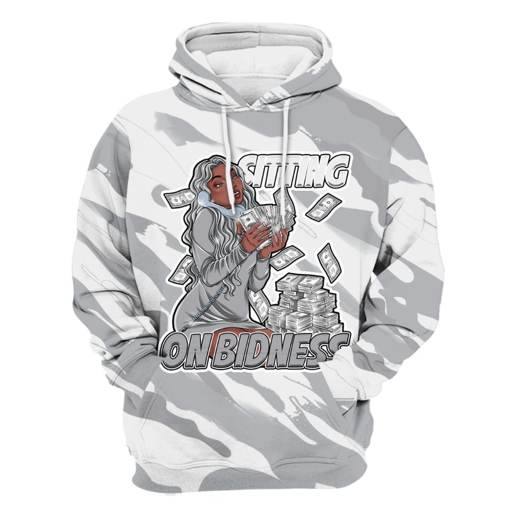 Hoodie To Match Low OG Wolf Grey 1s - Bidness Colored All Over Print