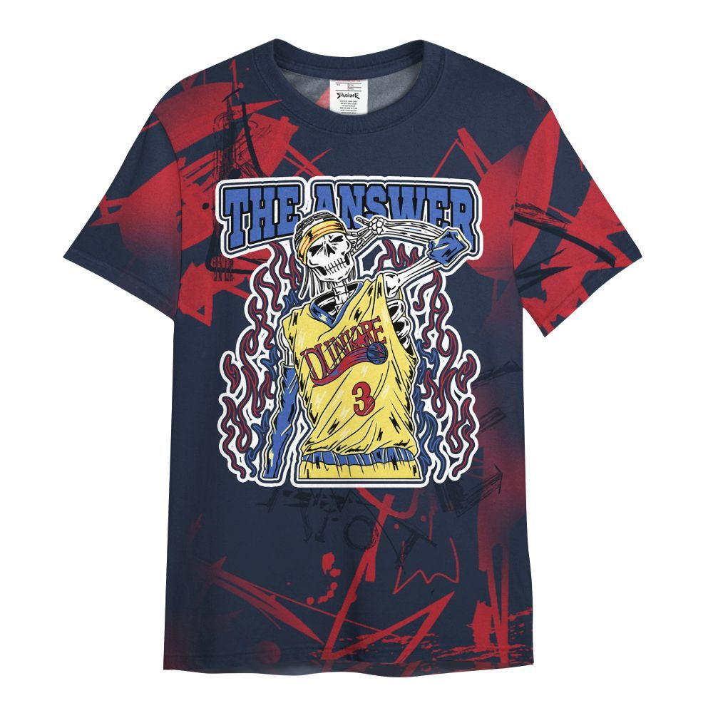 Shirt To Match Dunk Low COJP What The 2024 - Allen Answer Skeleton Messyz All Over Print