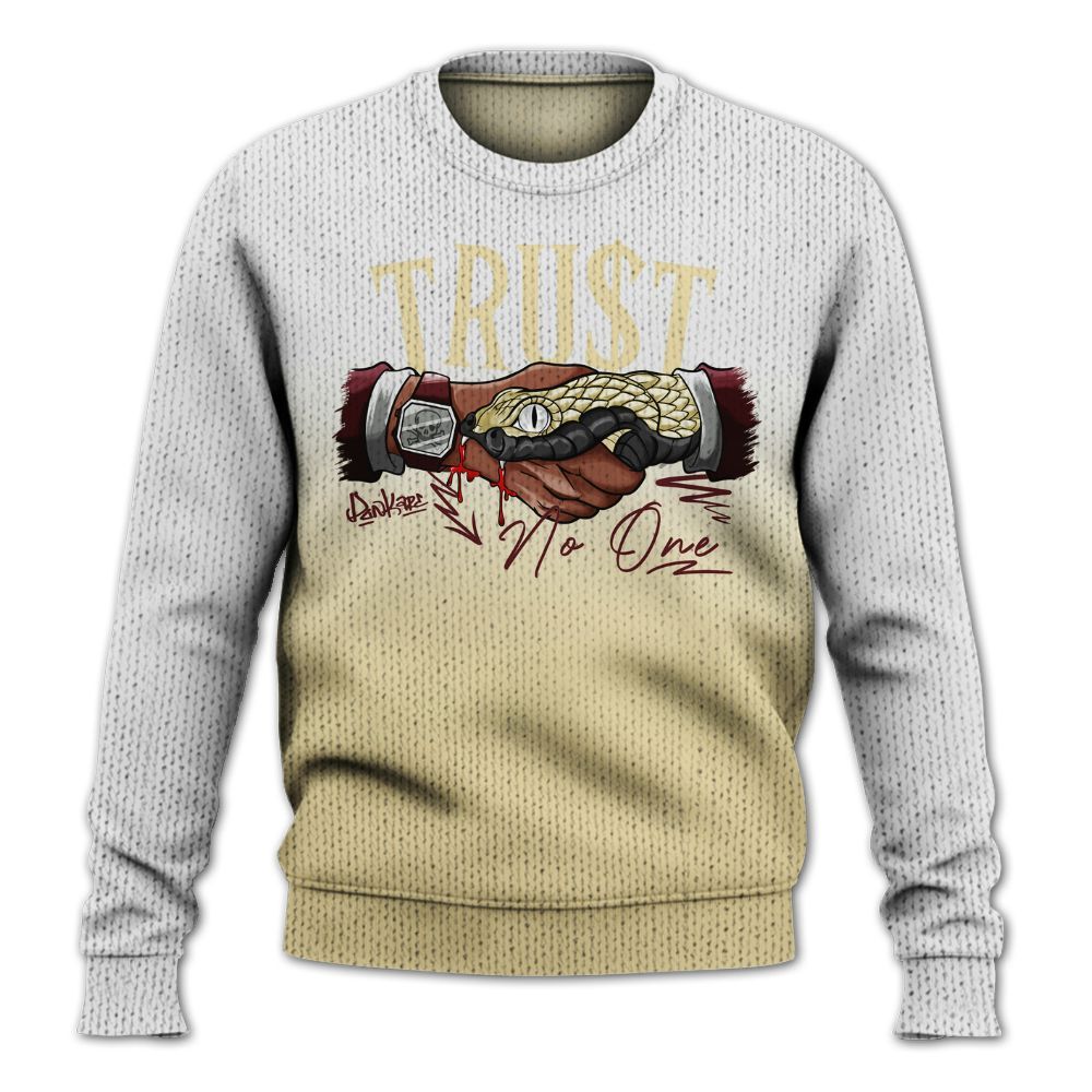 Knitted Sweater To Match Women Phantom 12s - Snake Trust No One Drip