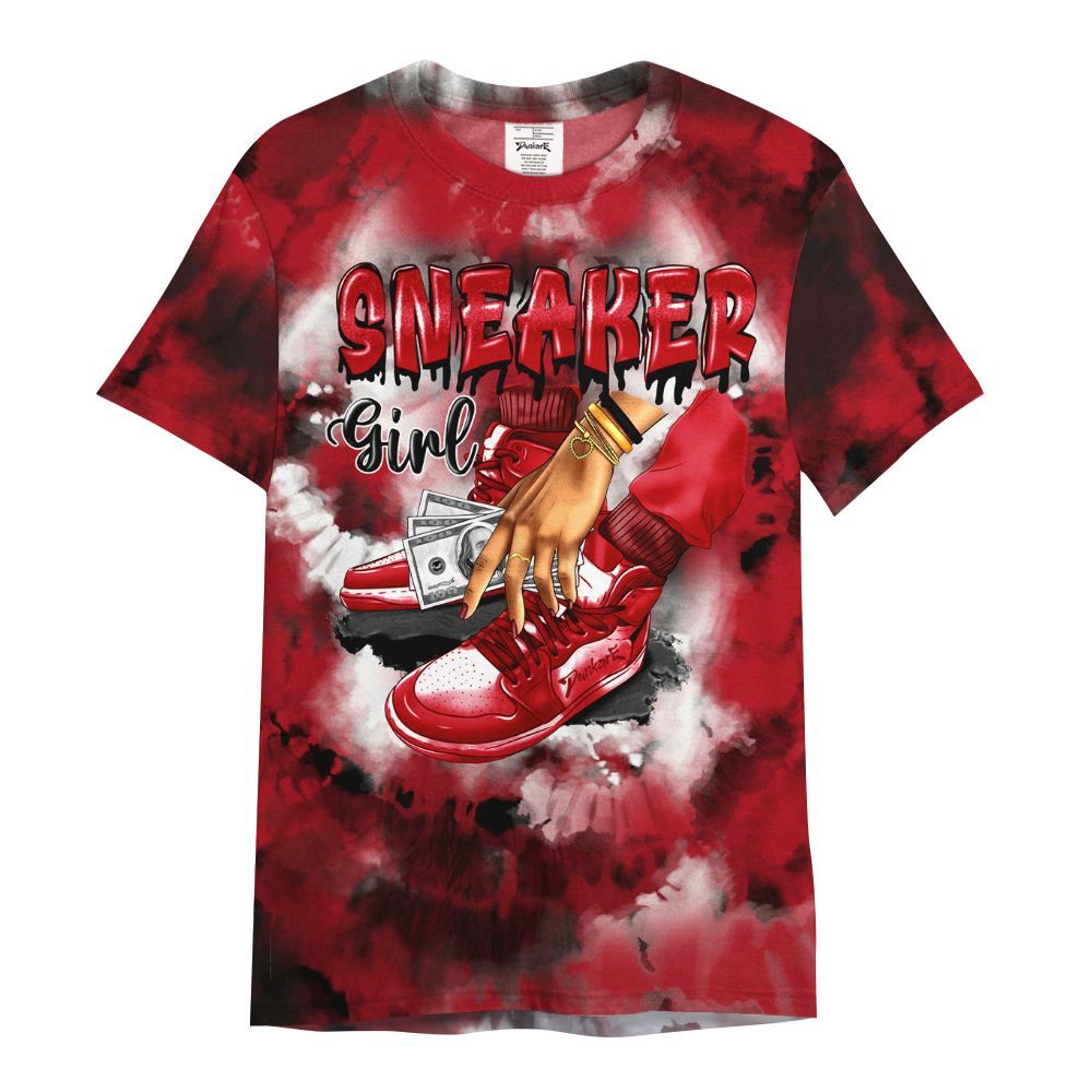 Shirt To Match Bred Velvet 11s - SNEAKER Girl Money Drip Tie Dye All Over Print