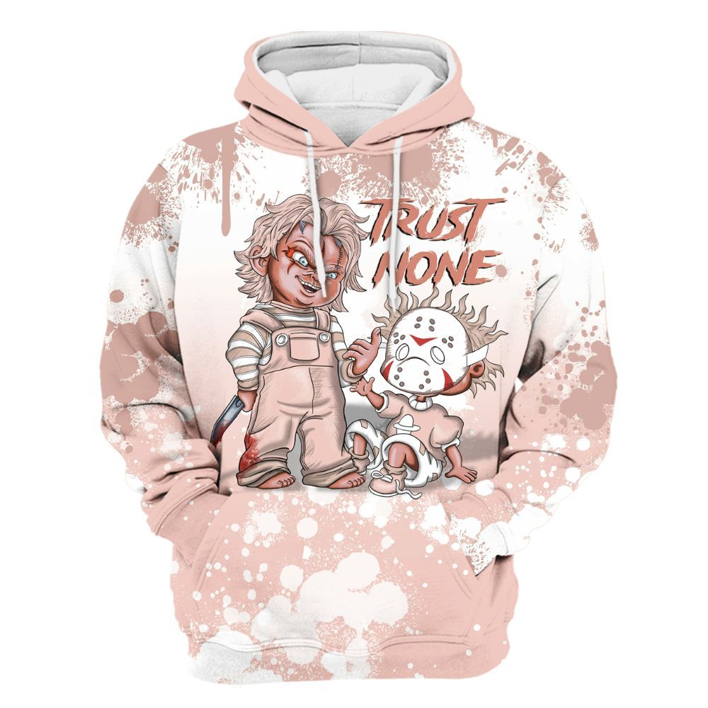 Hoodie To Match Low Legend Pink 11s - Trust No One Scary All Over Print