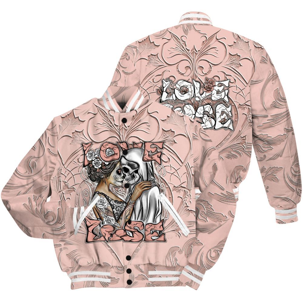 Varsity Jacket To Match Low Legend Pink 11s Shirt - Loves Lose Gothic All Over Print