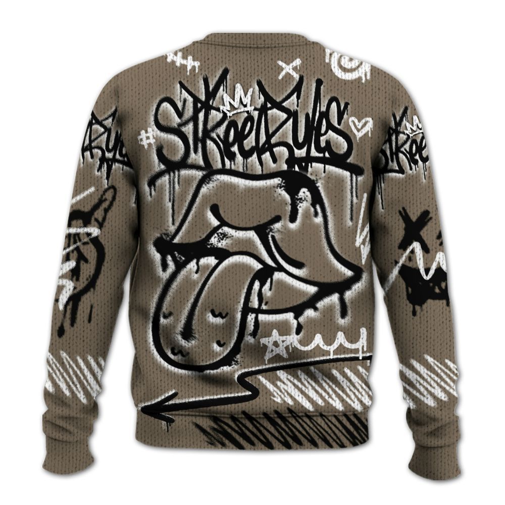 Knitted Sweater To Match Low OG Dark Mocha 1s - Break Rules Streetwear