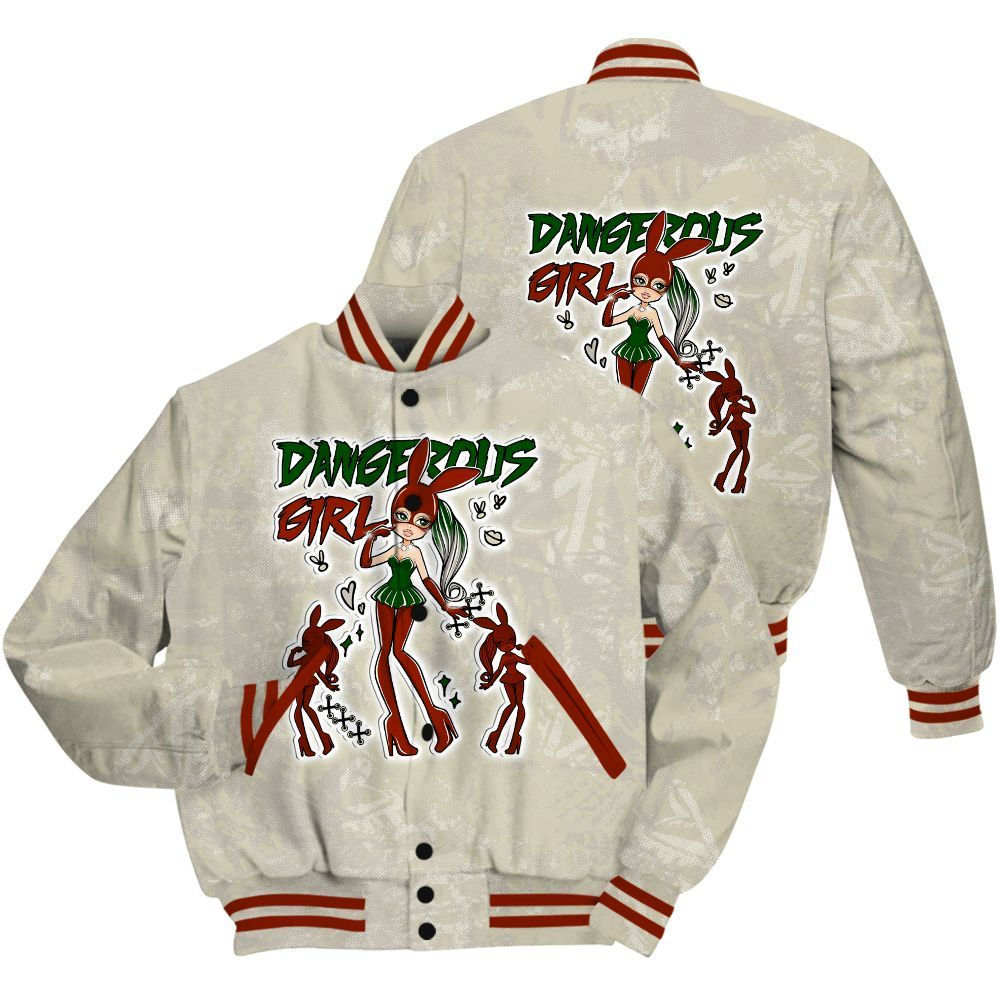 Varsity Jacket To Match El Grito 5s Shirt - Dangerous.Girl Heart Grunge All Over Print