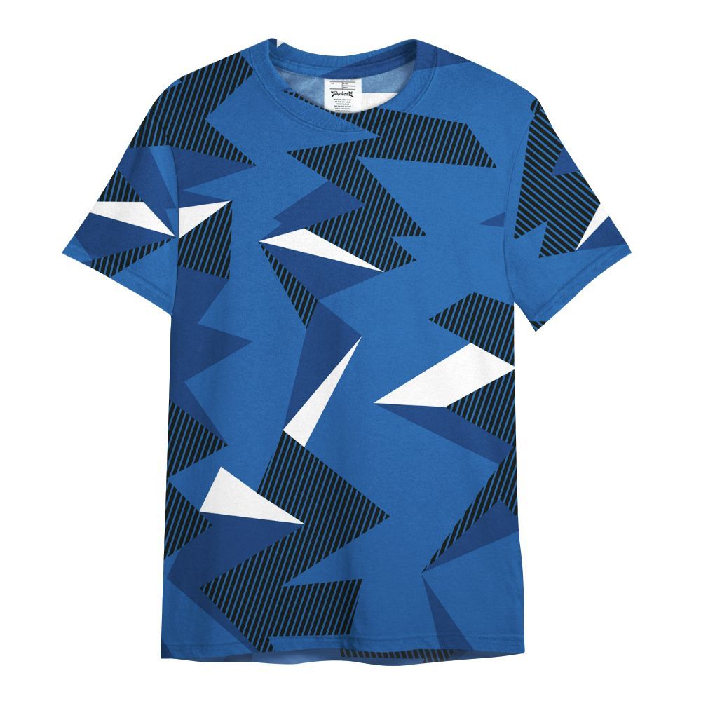 Shirt To Match Brave Blue 13s - Geometric Camouflage Pattern All Over Print