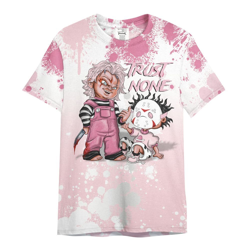 Shirt To Match GS Pearl Pink 12s Shirt, Trust No One Scary All Over Print