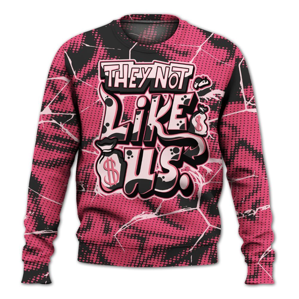 Sweatshirt To Match A'One Hyper Pink - Dislike Us Graphic All Over Print