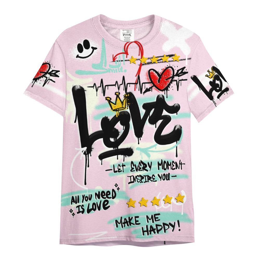 Shirt To Match Retro Easter 5s - Happy Love Beats Graffiti Streetwear All Over Print