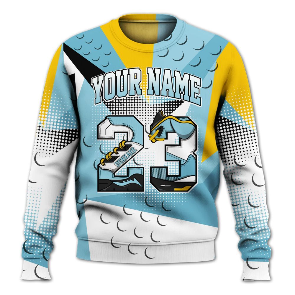 Sweatshirt To Match Dunk High Homer Simpson - Poly Custom Name Number 23 5s All Over Print