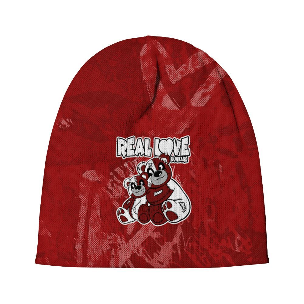 Beanie Hat To Match Red Taxi 12s - Sincere Fondness Bear Graphic