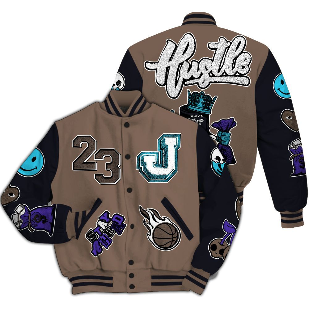 Varsity Jacket To Match Olive Concord 9s - Hustles Money Number 23 All Over Print