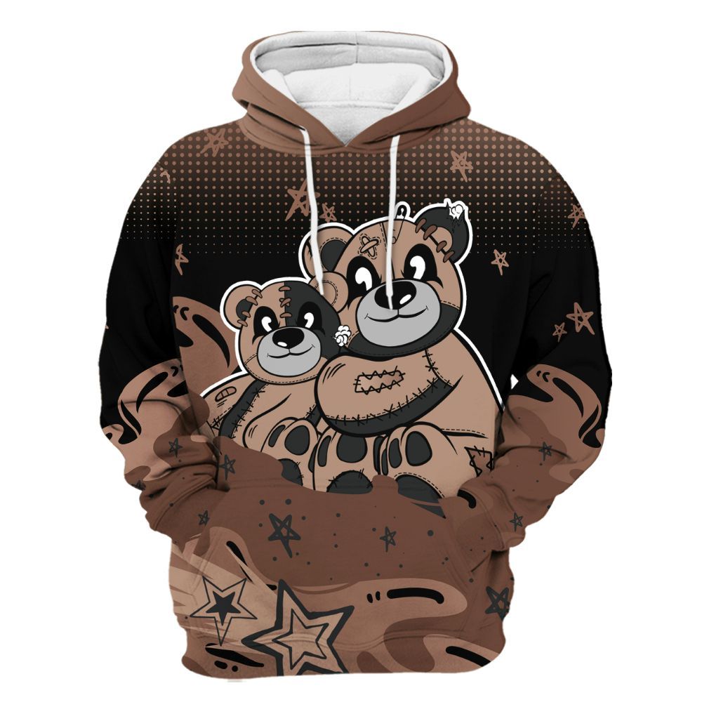 Hoodie To Match KD 4 Christmas - Sincere Fondness Bear Stars All Over Print