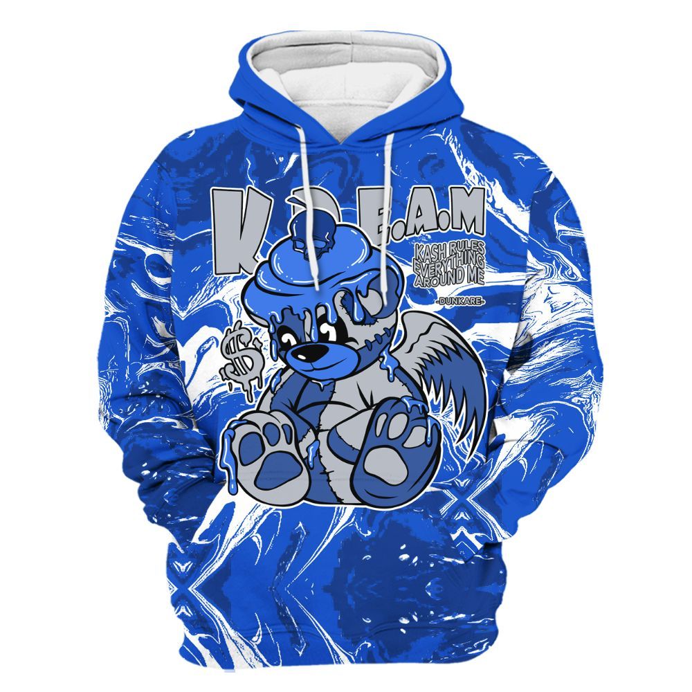 Hoodie To Match Air Foamposite One Royal - Loot Bear Liquid All Over Print
