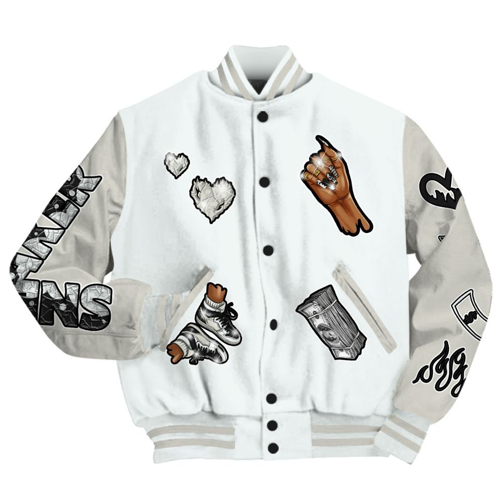 Varsity Jacket To Match Air Max 1 Jacquemus White - Sneakerz Girlz All Over Print
