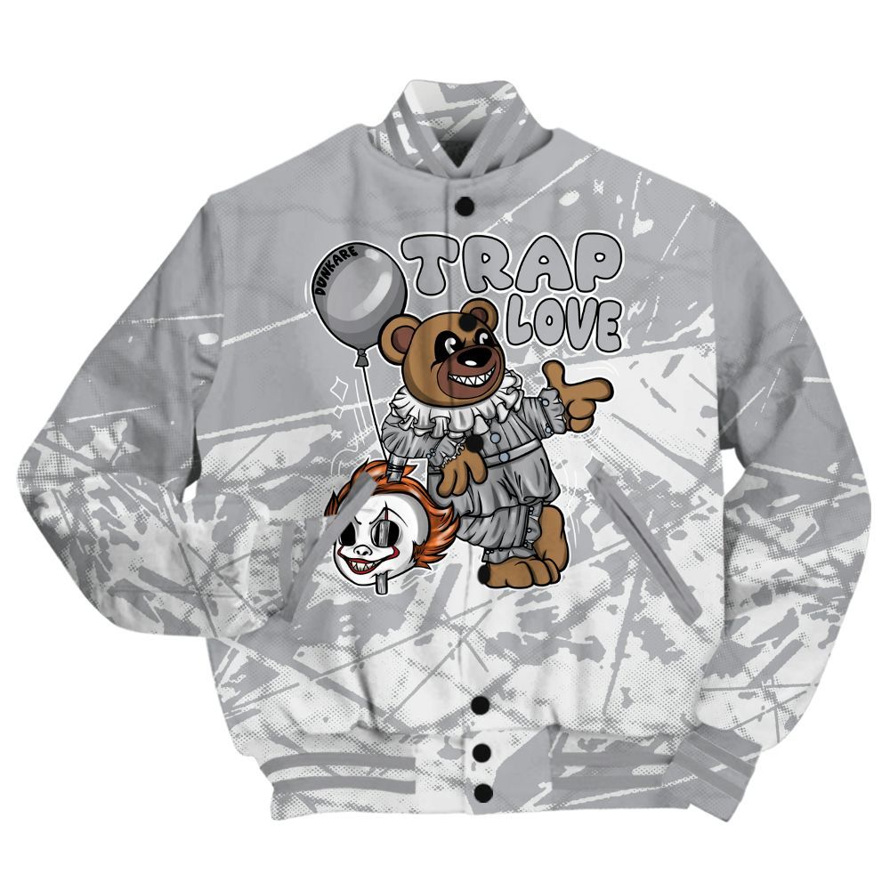 Varsity Jacket To Match Low OG Wolf Grey 1s Shirt - Trap Loves Bear Profound All Over Print
