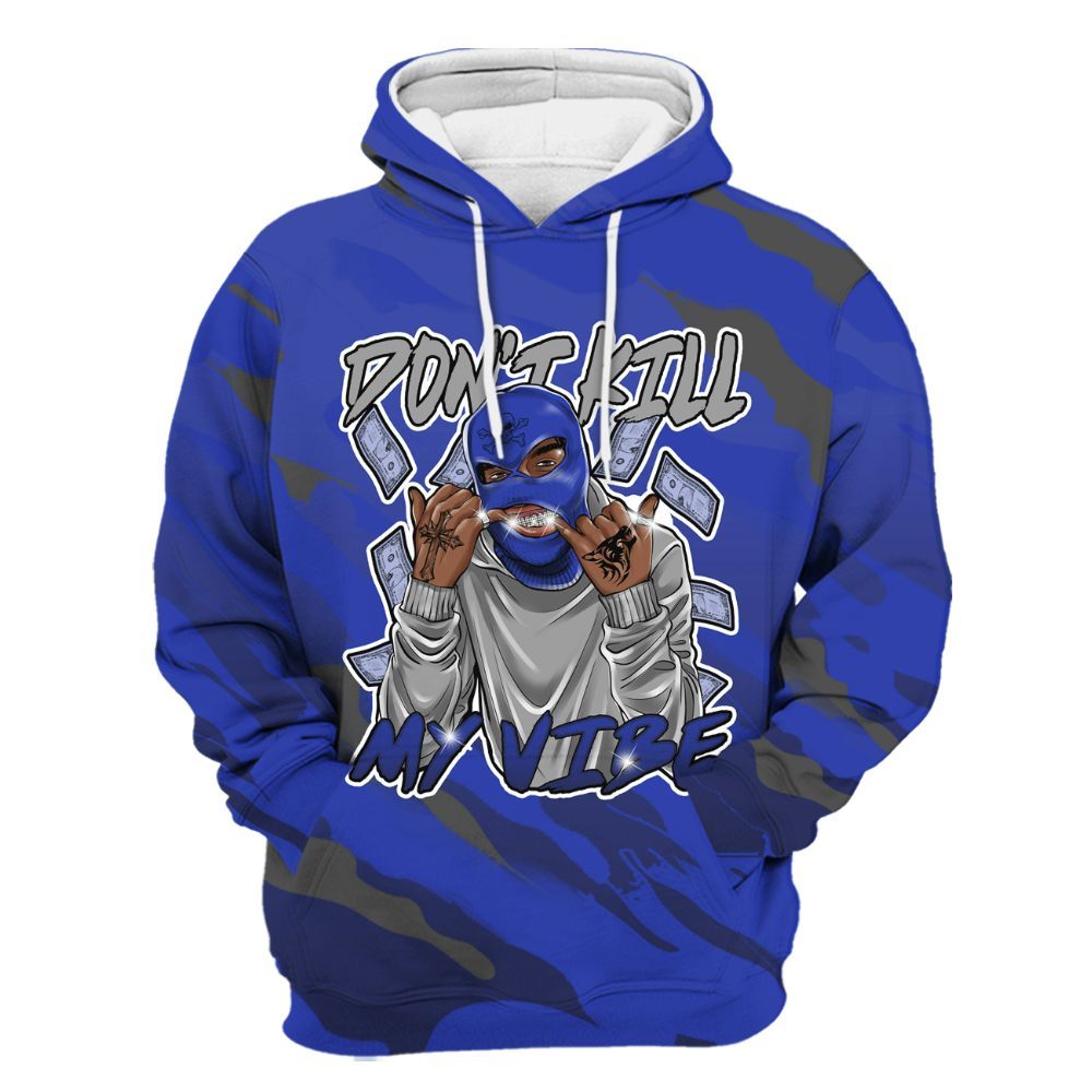 Hoodie To Match Air Max Plus Black Racer Blue - Vibe.Unique Colored All Over Print