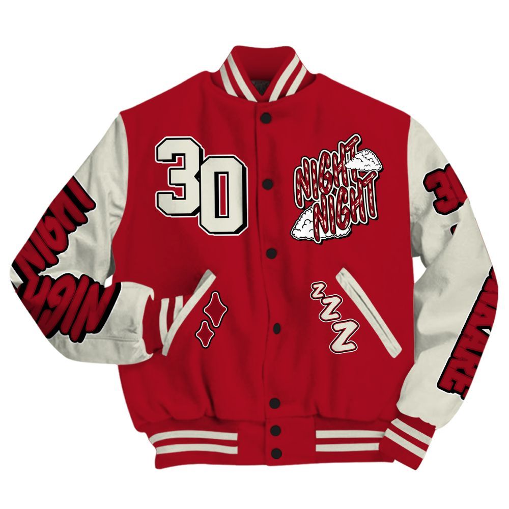 Varsity Jacket To Match 2025 High OG Cinnabar 1s - Seeya Skeleton All Over Print