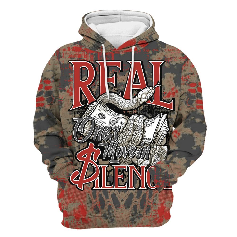 Hoodie To Match Olive 9s - Snake Move In Silence All Over Print